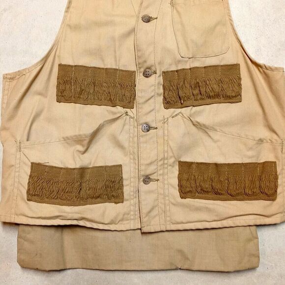 Vintage 50s/60s American Field Men's Made in USA MCM Brown Canvas Hunting Vest - Picture 2 of 6